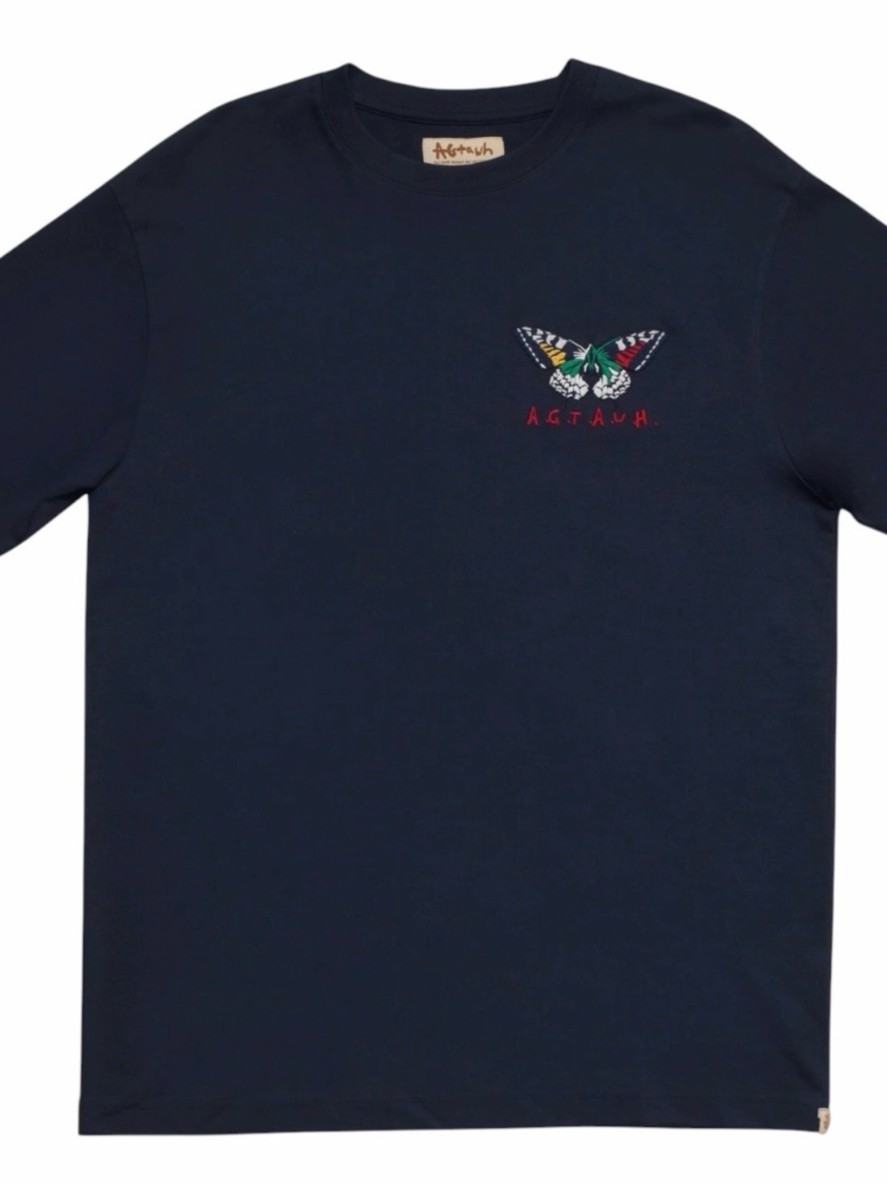 AGTAWH Butterfly Embroidered Tee Men’s XL Navy Social Club Love Tour Shirt